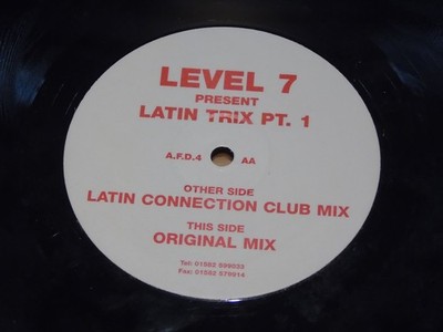 LEVEL 7 present LATIN TRIX - PT 1 - UK 2-track 12'' Single - White Label