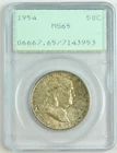1954 50c Franklin Silver Half Dollar PCGS MS65 Generation 1.2 Rattler C4678