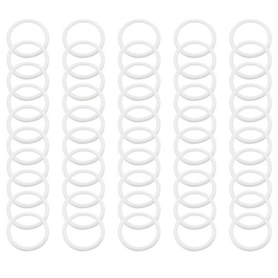 50 Pack Plastic Rings Hoops for Crafts, 3 Inch Dream Catcher Rings, White