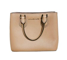 Borsa a tracolla Michael Kors Adele Mini in pelle beige quasi