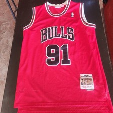 Dennis Rodman Chicago Bulls 1997-98 Red Swingman Player Jersey