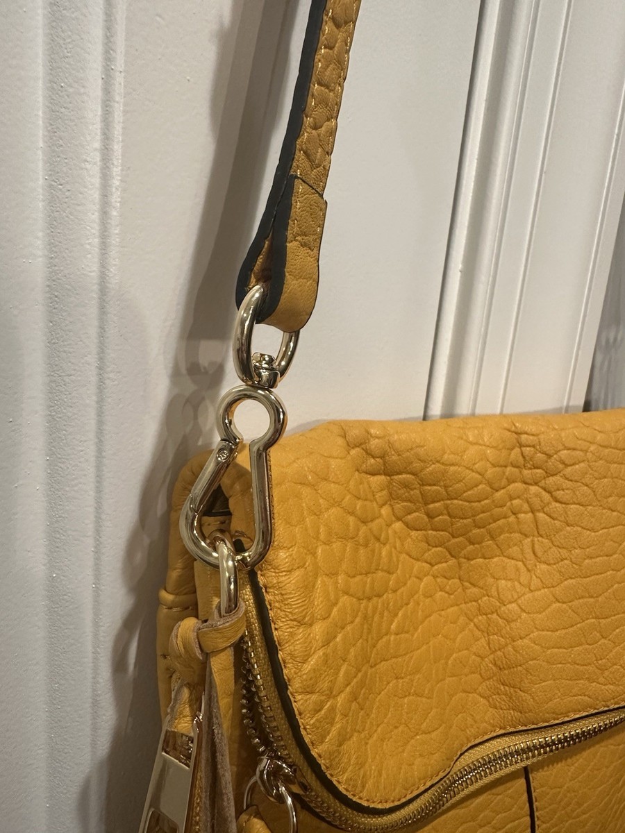 Vince Camuto Lamb Leather Crossbody Bag In Mustard Yellow. View 4