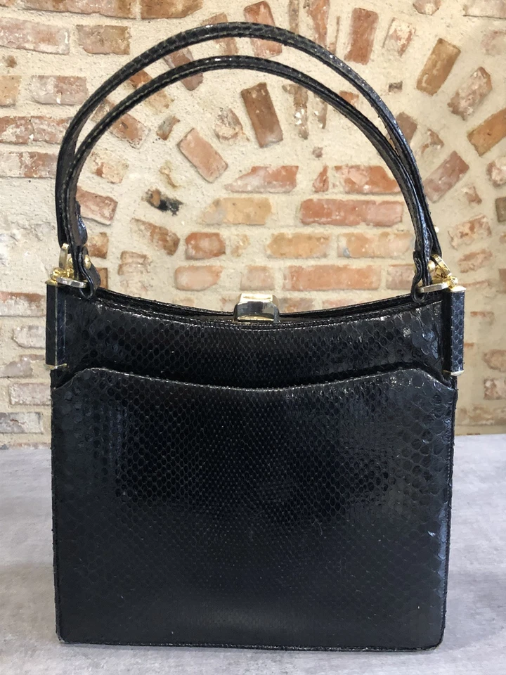 Vintage. Très joli Sac à main en serpent véritable. Années 60.´s. - Photo 1/4