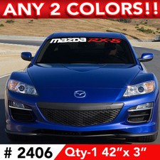 Mazda Rx8 Windshield Decal Sticker 42w X 3h Any 2 Colors Mazda Rx8 Windshield Decal Sticker 42w X 3h Any 2 Colors