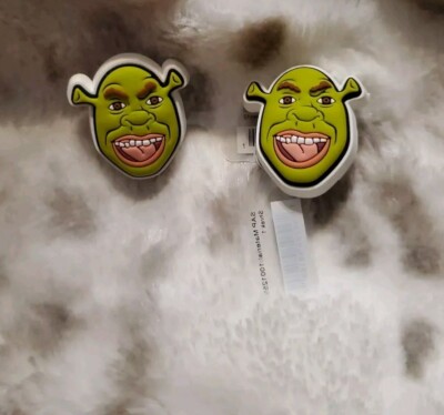 Lot of 2 - Jibbitz Crocs Charm Shrek Head 