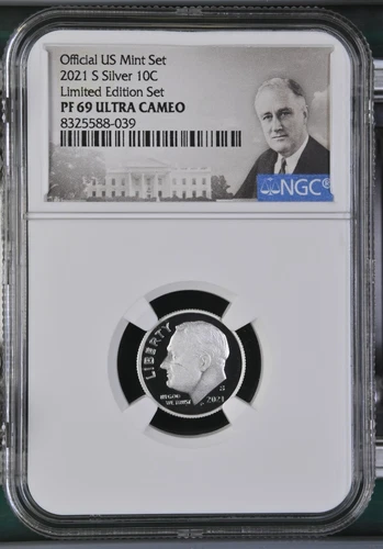 2021 S Silver Roosevelt Dime 10C Limited Edition NGC PF69 Ultra Cameo