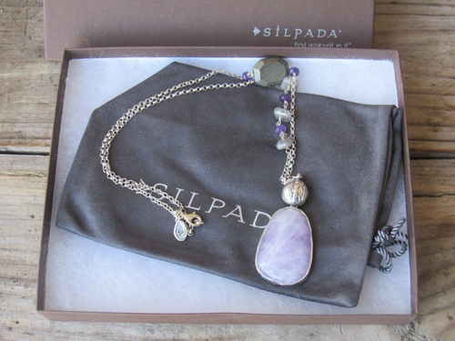 NEW SILPADA N3119 Sterling Silver Amethyst "ULTRA VIOLET" Pyrite Necklace W /BOX - Picture 2 of 18