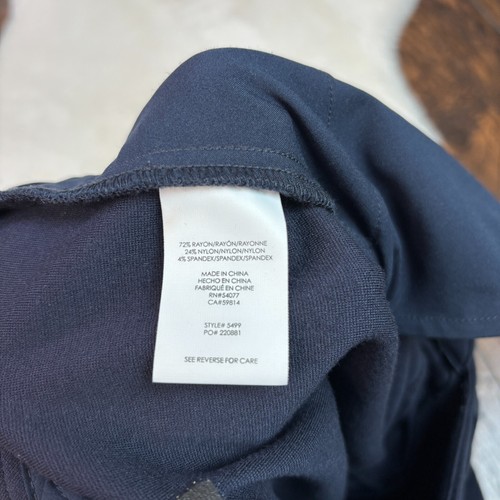 Cabi Agency Trouser Pants 6 Navy Blue Ponte Knit Slim Ankle Stretch Women's - Picture 11 of 11
