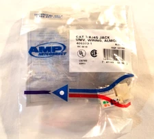 CAT3 RJ45 Keystone Jacks 406373-1 AMP NETCONNECT 110Connect - QUANTITY OF 50