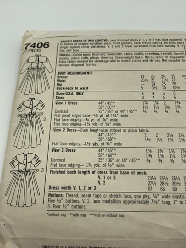 Gunne Sax 6 Sewing Pattern Cut Complete Cottagecore Girls 1986 Simplicity 7406 - Picture 8 of 9