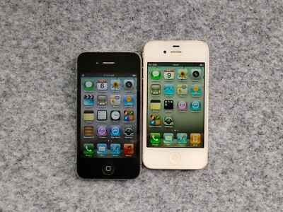 90%N ew Apple iPhone 4 16/32GB Black/White UNLOCKED very rare run ios4&ios5