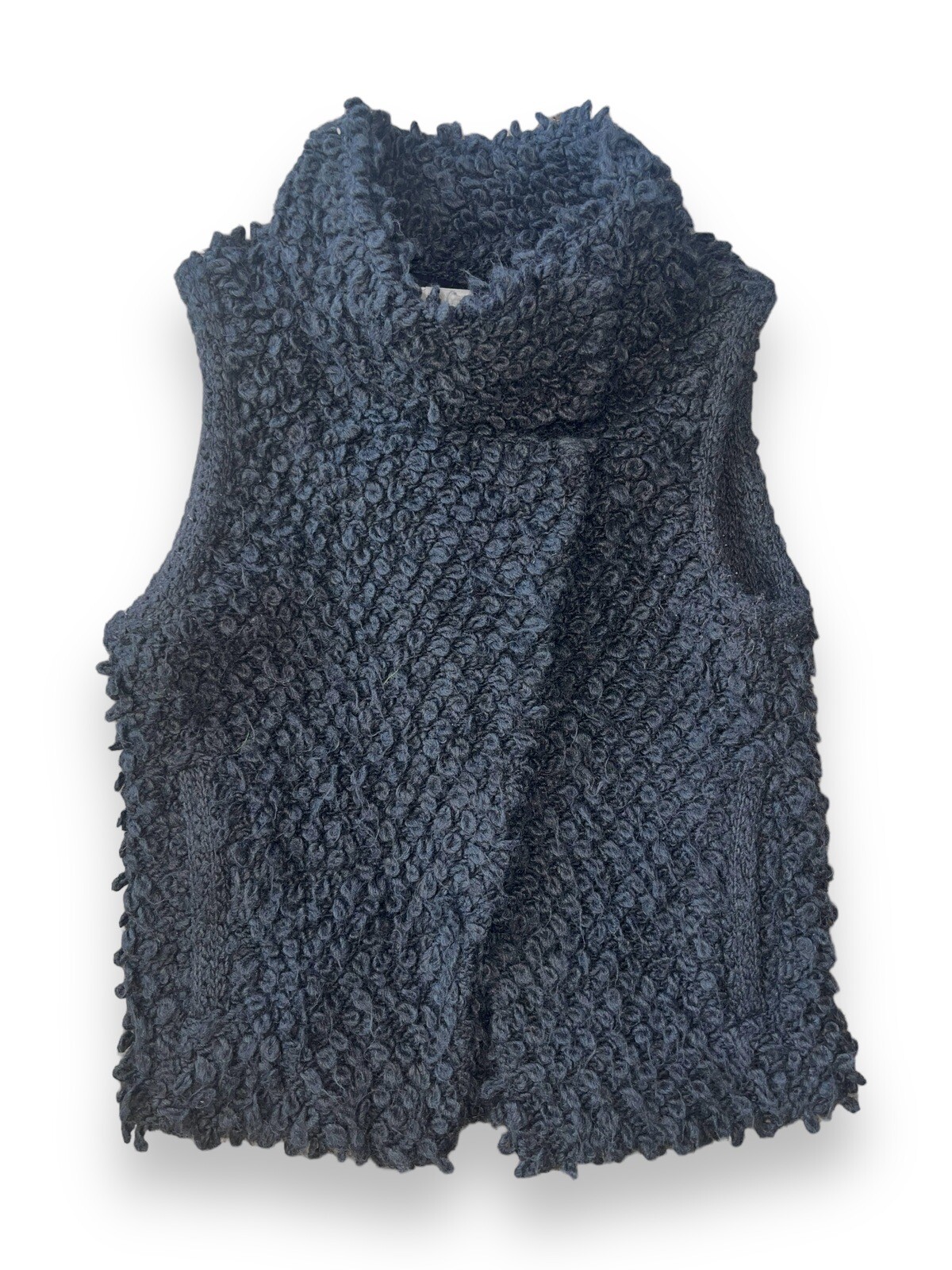 IRO Catleen Looped-Knit Vest Alpaca Wool Blend Charcoal Gray, size