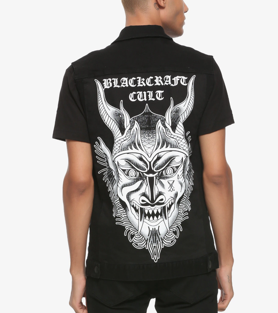 BLACKCRAFT MENS DESTROYER VEST "NWT" BLACK CRAFT BLACK DENIM VEST eBay