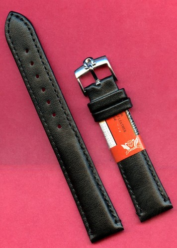 Bracelet Montre Cuir Véritable Cavadini Pour Tag Heuer - 18/20mm, Boucle Heuer