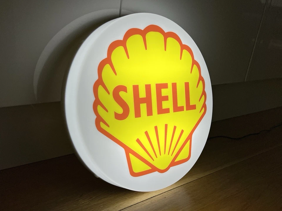 Shell Clam Illuminated Logo Sign Garage Showroom Dealership Yellow 24” x 24” - Image 4 of 4