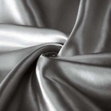 Dark Grey Satin Pillowcase 2 Pack Queen Size 20x30 inches 