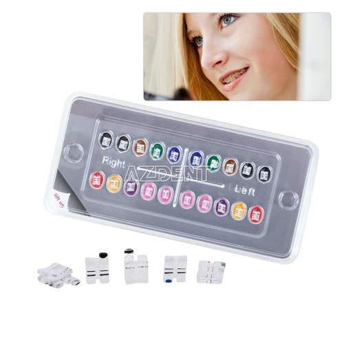 Dental Monocrystalline Sapphire Brackets Crystal Clear Mini Roth.018 Hooks 345 - Picture 4 of 12