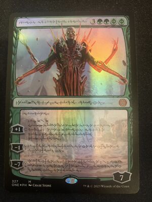 MTG Near Mint Foil Nissa, Ascended Animist (Phyrexianized) - [Phyrexia: All Will