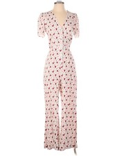 NWT Reformation France Jumpsuit in Ambrosia Floral Button Front Crepe 1-Piece 6