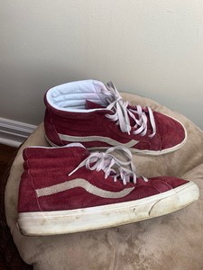 maroon van high tops