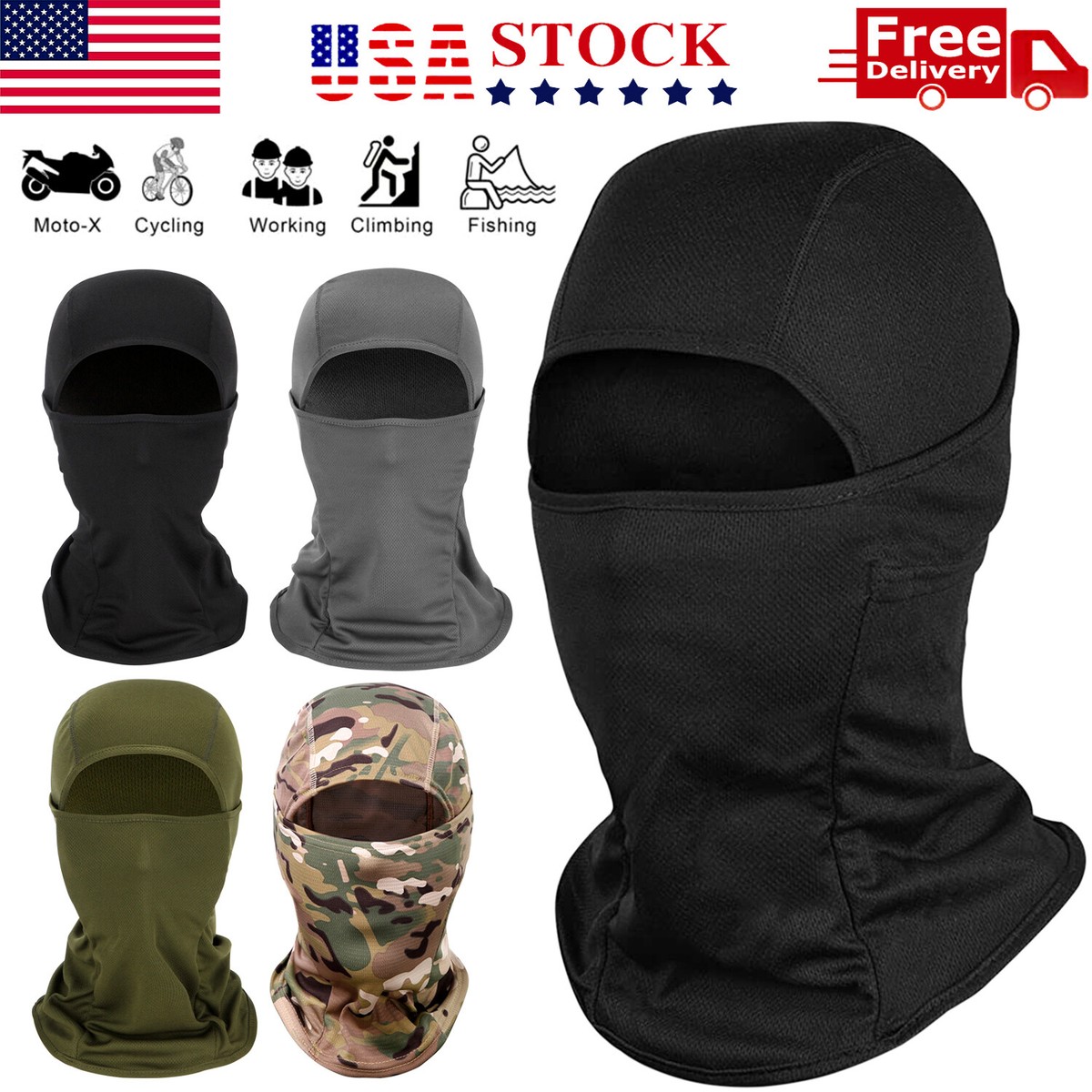 Cagoule d'extérieur pour casque de vélo, cagoule de cyclisme, masque facial pour hommes, doublure de moto, Protection solaire respirante, masque en soie glacée  18