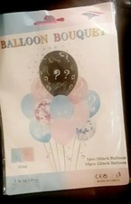Gender Reveal 11 PC Balloon Bouquet Baby Shower Decoration Pink Blue
