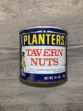 1980s Vintage Planters Tavern Nuts Tin Can