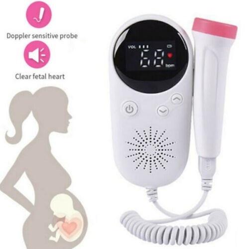 DOPPLER FETALE PRENATALE RILEVATORE BATTITO CUORE PROFESSIONAL BABY MONITOR- - Foto 3 di 9