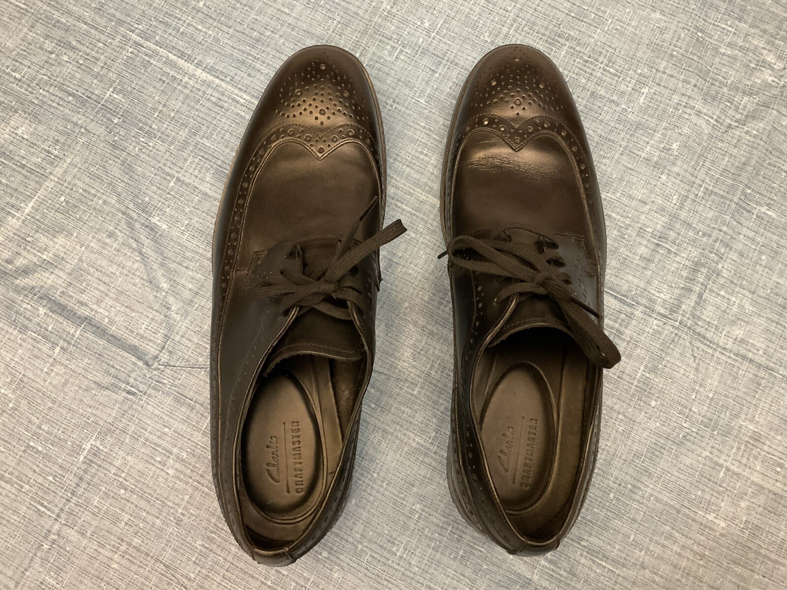 SAOLA Scarpe casual vestite Clarks da uomo in pelle nera alace taglia 11 M NUOVE