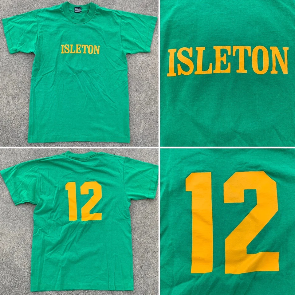 vintage Isleton t Shirt number 12 on back single stitch 80s 90s 1980s adult M - Image 2 of 4