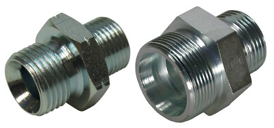 Doppelnippel Adapter Außengewinde Zöllig auf Metrisch Gewindeadapter aus Stahl