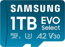 EVO Select Microsdmemory Card  Adapter, 1TB Microsdxc, Up-To 160 Mb/S, 4K UHD,