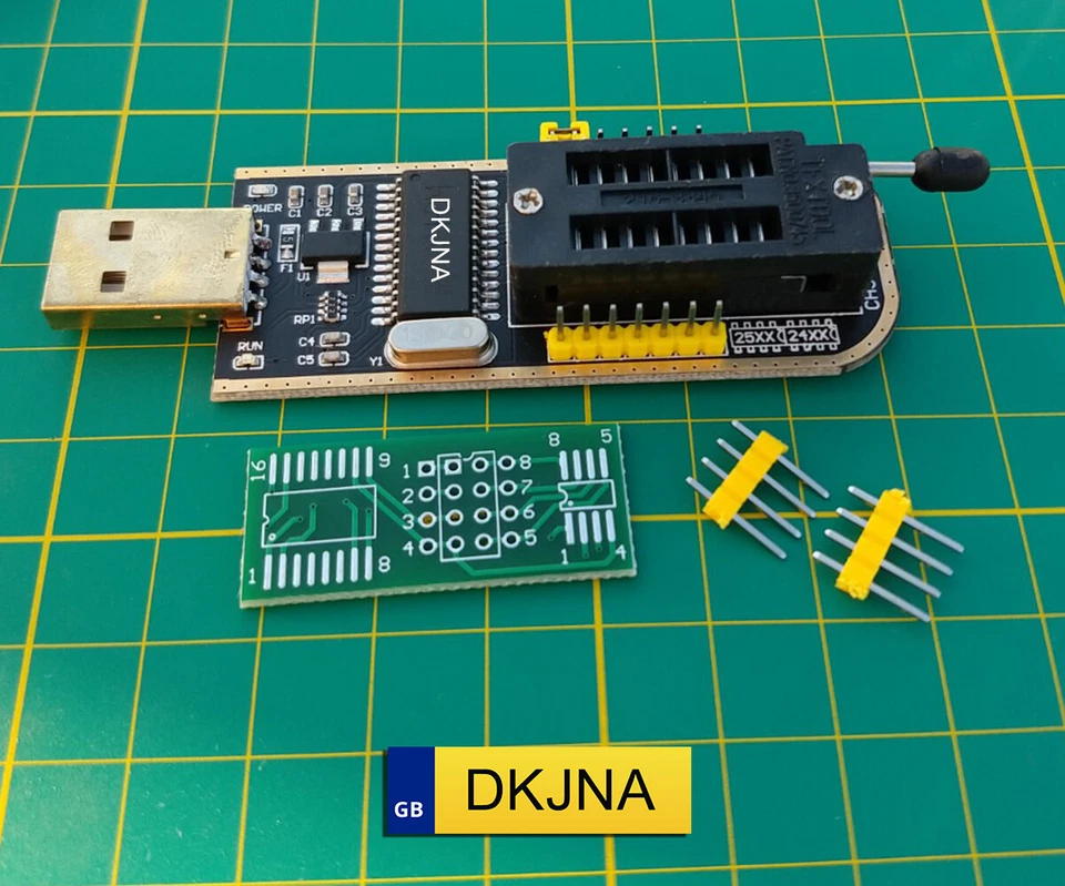 CH341A BIOS USB Programmer Flasher Writer 24 25 Series EEPROM SOP Clip Adapter - Image 3 of 4