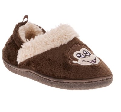 Toddlers Boys Brown Monkey Slippers Size Small 5-6