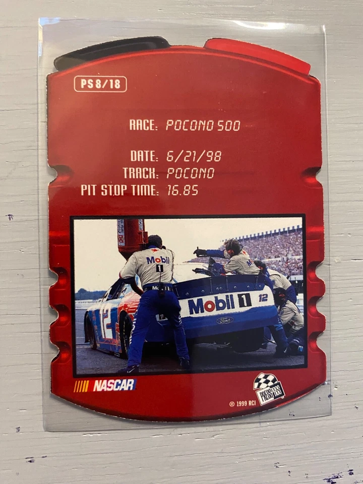 Mobil 1 (Pit Stop #PS8) Pocono 500 - 1999 NASCAR Press Pass - Image 2 of 2