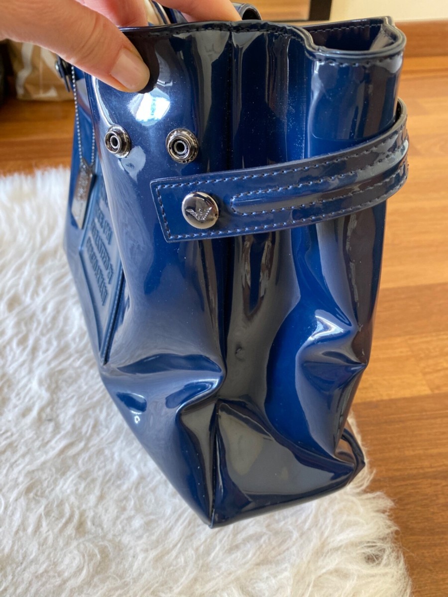 armani jeans authentic navy blue tote bag | eBay