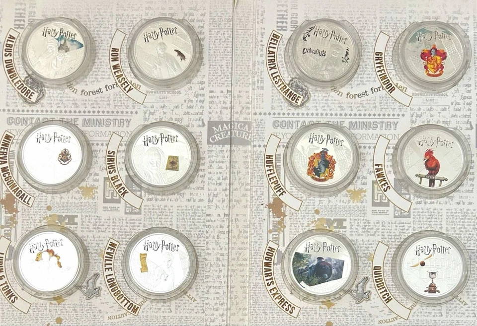 Harry Potter Official Legal Tender Half Dollar Limited Edition 12 Pcs Coin Set - image 4 of 4