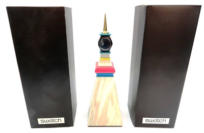 Swatch Art Watch MENDINI TOWER GZS02 New NOS 1998 Limited Edition Box Set #5888