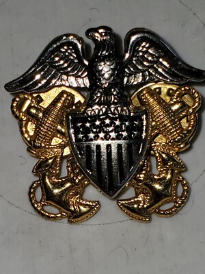 1960s USN Navy Chief Officer Small Size Collar Badge L@@K!!!