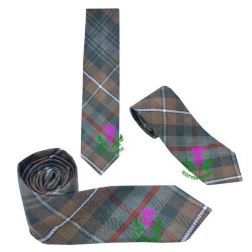 Scottish Weathered Mackenzie Neck Ties For Men Kilt Tartan Acrylic Wool Ties - Picture 2 of 2