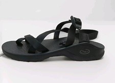 Chaco Mens Sport Sandals Size 12 Hiking Adjustable Comfort Black W/ Black Straps