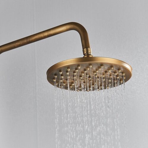 Duscharmatur Regendusche Set Mischbatterie Duschkopf Handbrause Messing Antik - Bild 4 von 17
