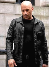 The Fate Of The Furious Vin Diesel Black Celebrity Leather Jacket Premium Men's