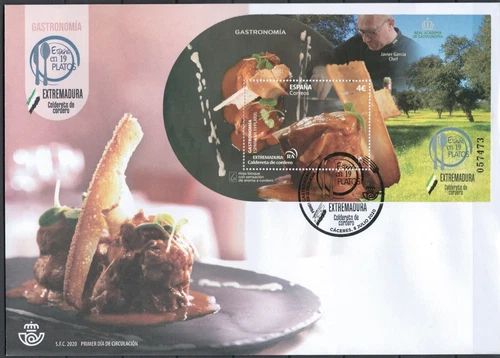 Spain 2020 Gastronomy, Traditional Food, Caldereta de Cordero FDC