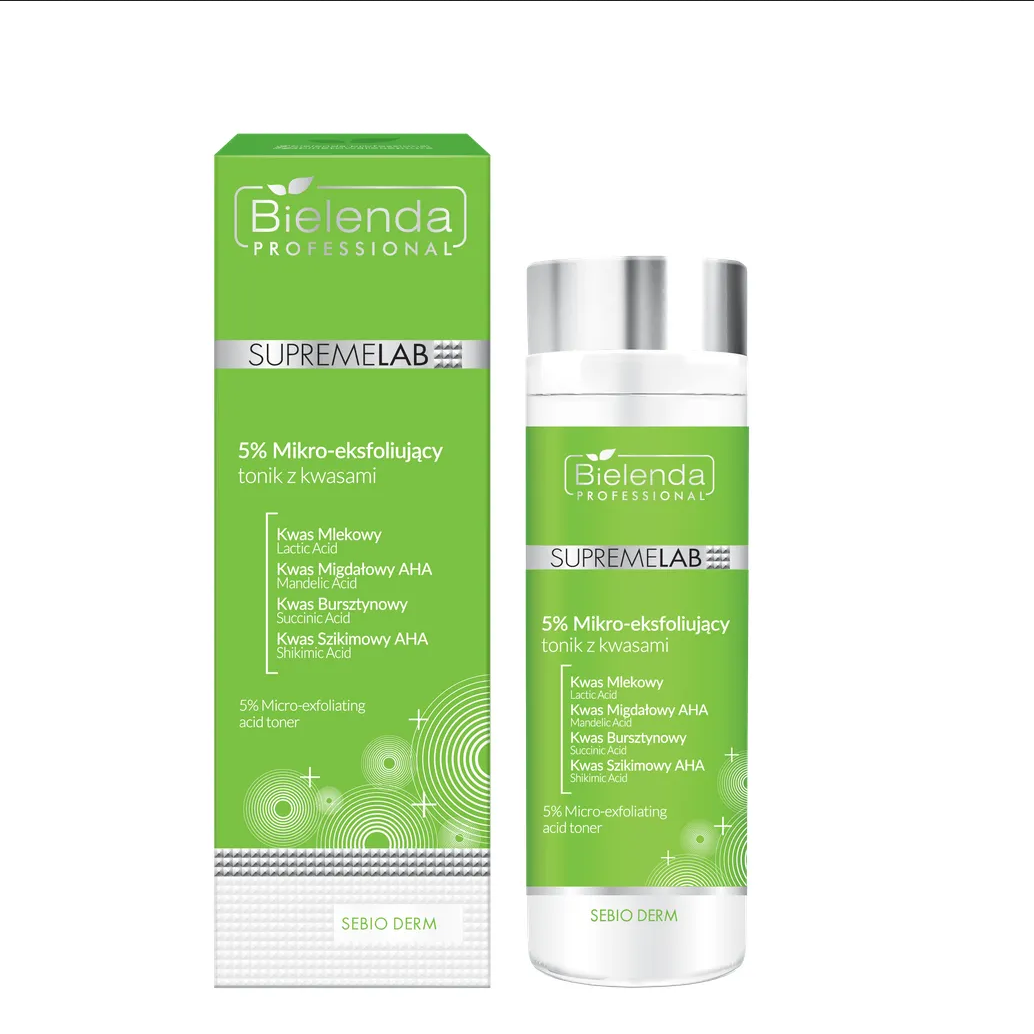 Bielenda Professional Supremelab Sebio Derm 5% Micro Exfoliating Tonic 200ml - Image 3