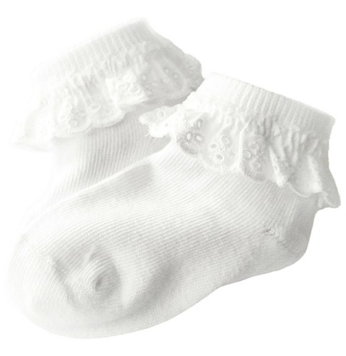 La Bortini Socken Baby Und Kinder Socken Festlich Für Taufe Geburtstag In Weiss Struempfe Weisse Festliche Soeckchen Mit Blumen S0veg0d5 - Foto 6