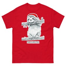 Sloth Chistmas Novelty Men's and Women's T-Shirt
