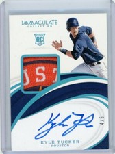 2019 Panini Immaculate Collection Platinum Logo Rookie Patch Auto 28 Kyle Tucker