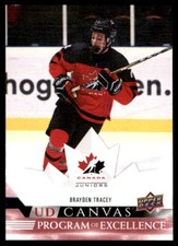 2022-23 UPPER DECK UD CANVAS PROGRAM OF EXCELLENCE BRAYDEN TRACEY TEAM CANADA