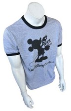 Disney Men's Mickey Mouse Walt Disney Studios Gray Short Sleeve Shirt Medium
